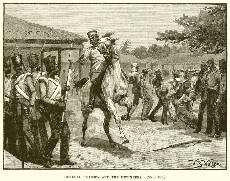 El General Hearsey y los Amotinados de English School