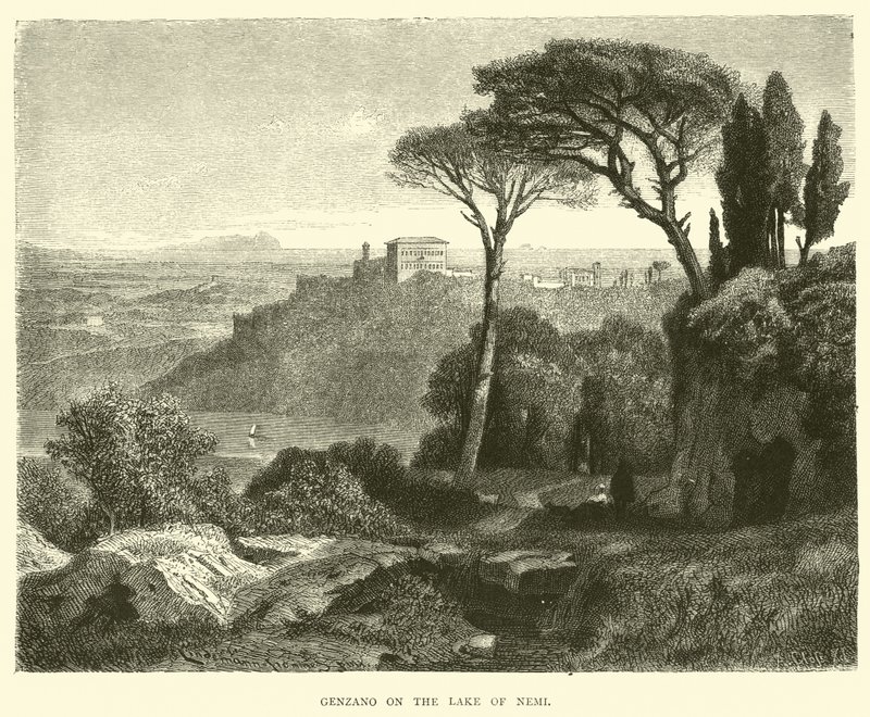 Genzano en el Lago de Nemi de English School