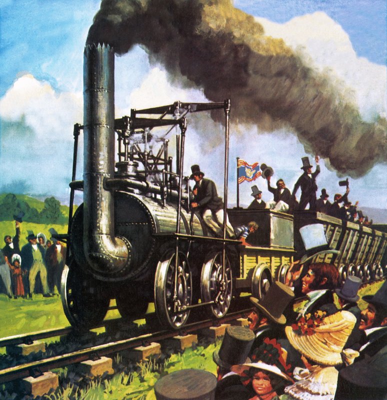 La exitosa locomotora de George Stephenson de English School
