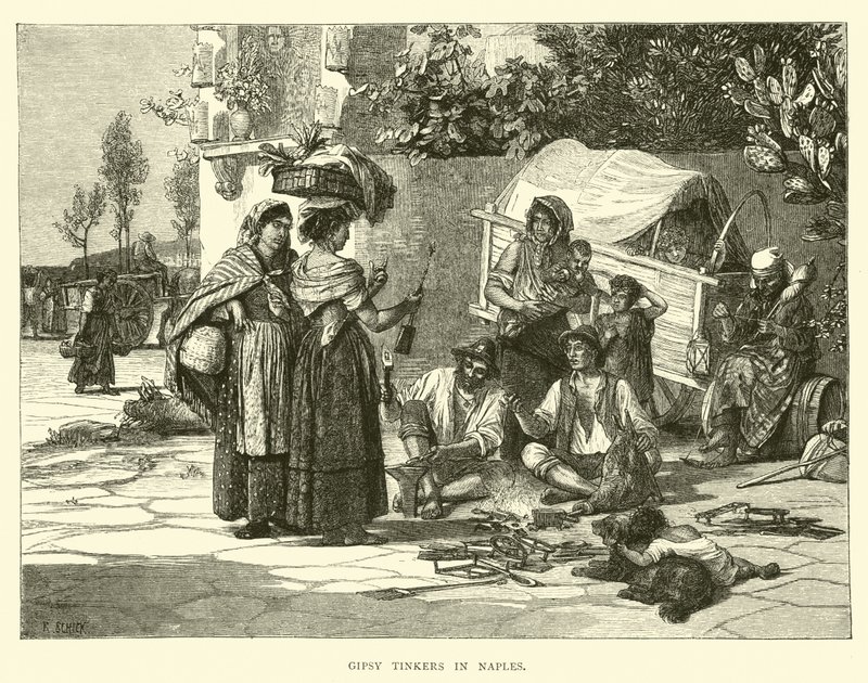 Gitanos reparadores en Nápoles de English School