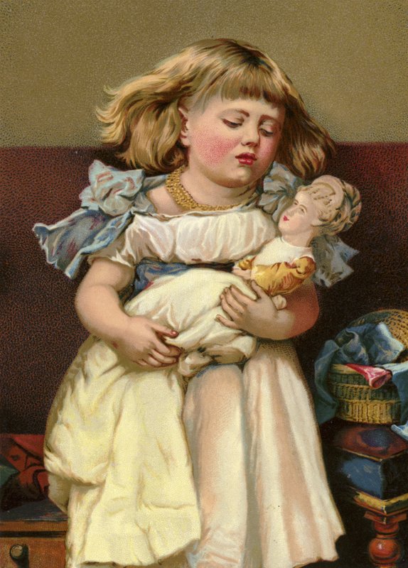 Niña con muñeca enferma de English School