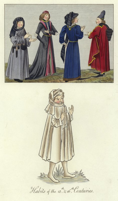 Hábitos de los siglos XV y XVI de English School