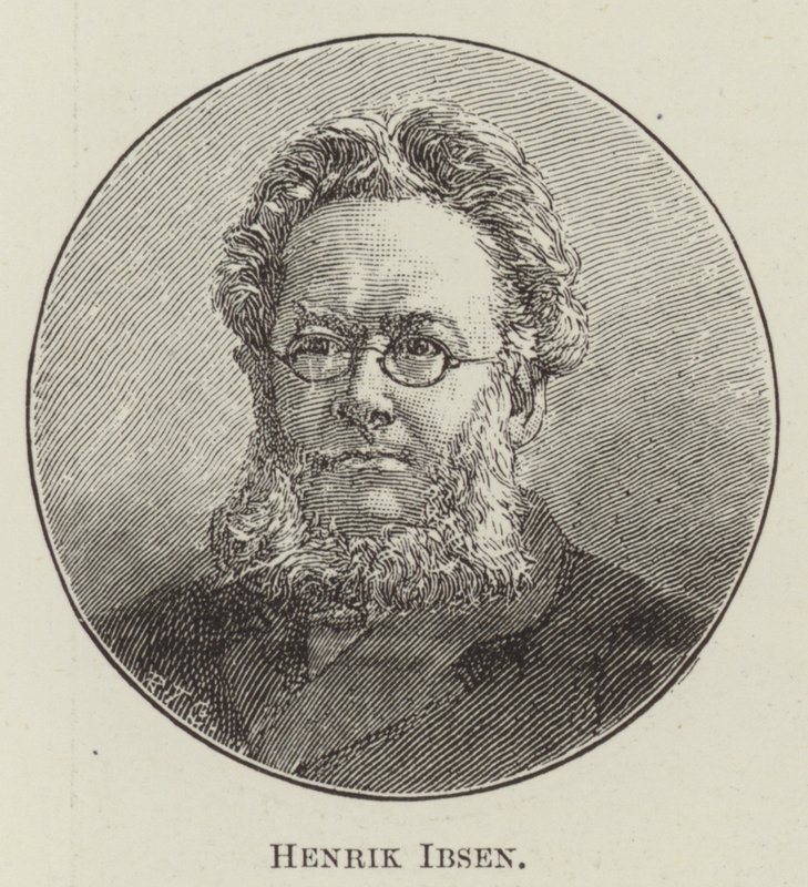 Henrik Ibsen (grabado) de English School
