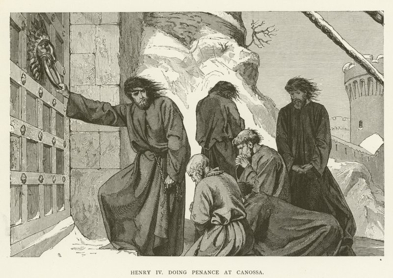 Enrique IV haciendo penitencia en Canossa de English School