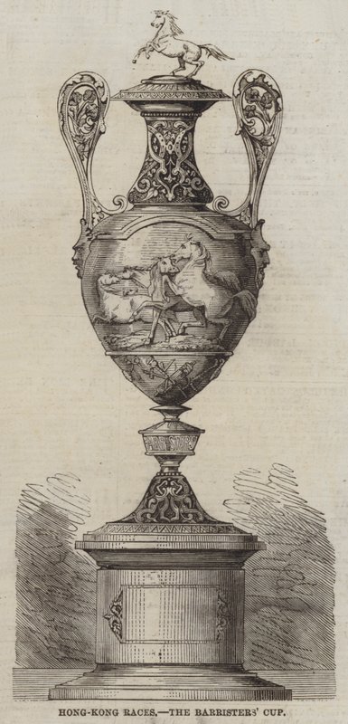Carreras de Hong-Kong, la Copa de los Abogados (grabado) de English School