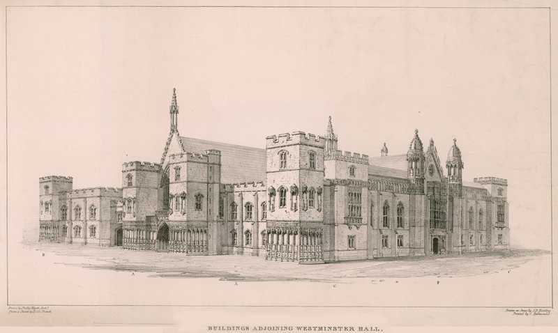 Cámaras del Parlamento: Edificios adyacentes al Westminster Hall de English School