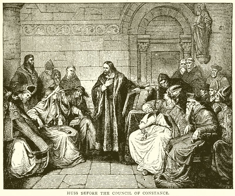 Hus ante el Concilio de Constanza de English School