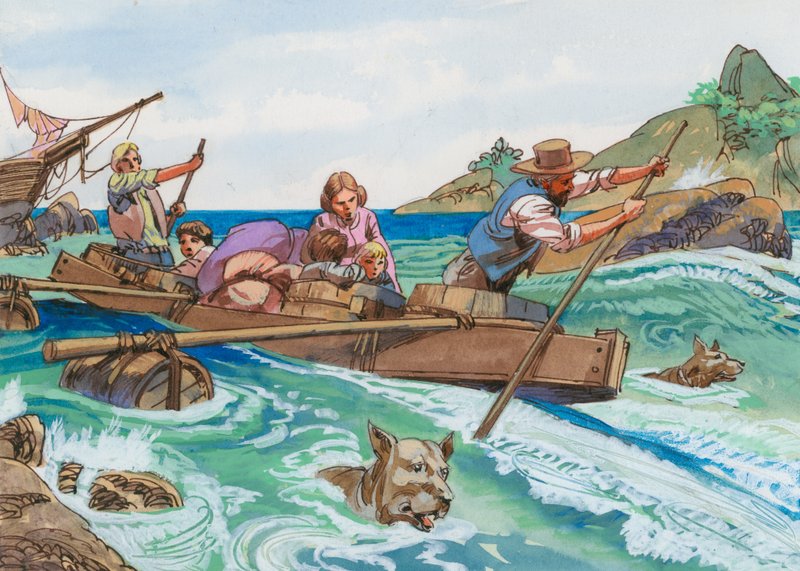 Ilustración para Robinson Suizo de English School