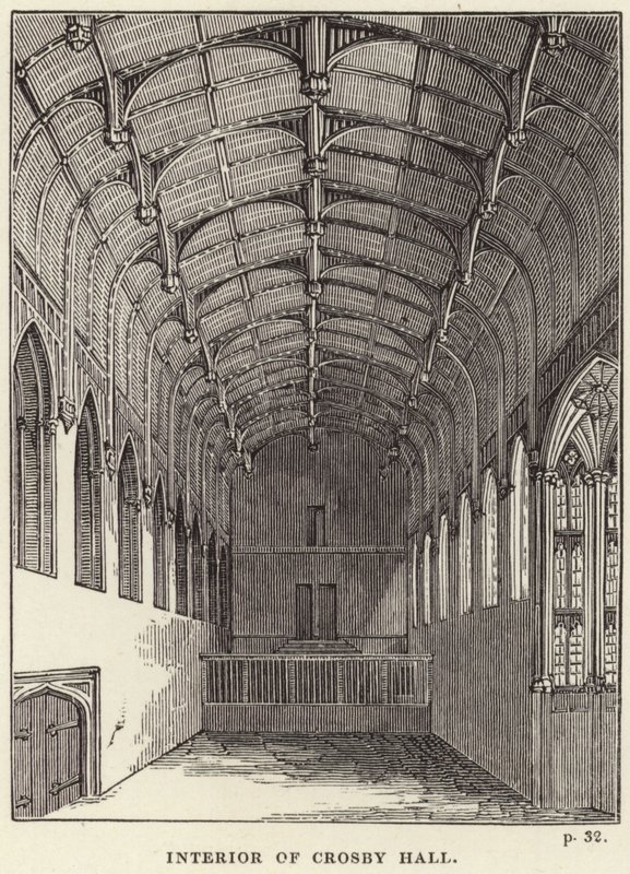 Interior de Crosby Hall en Chelsea de English School