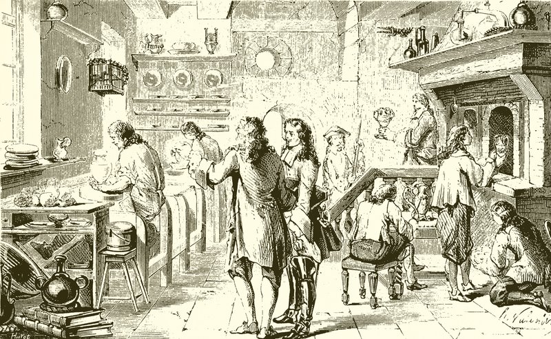 Interior de una alfarería en Dresde de English School