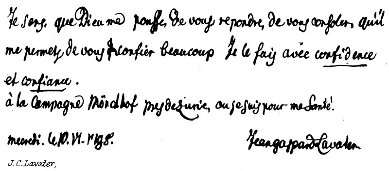 J C Lavater de English School