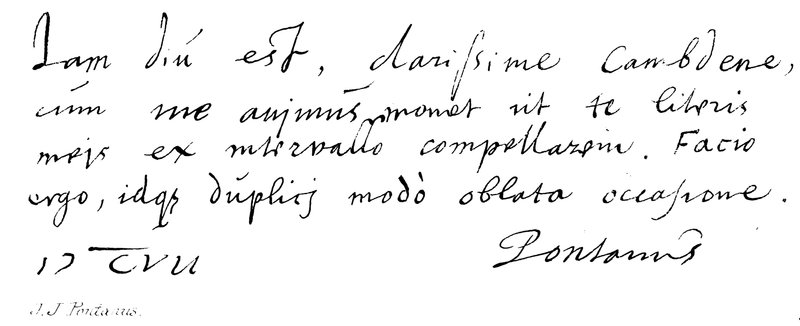 J. J. Pontanus de English School