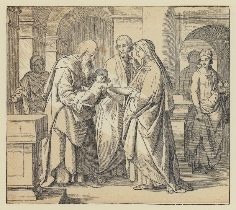 Jesús introducido en el Templo (grabado) de English School