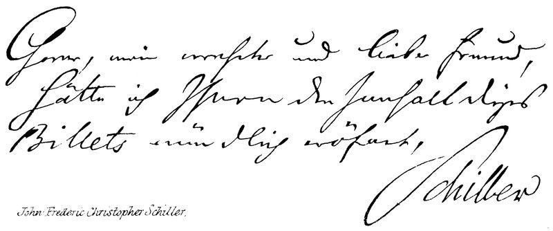 John Frederic Christopher Schiller de English School