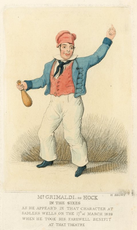 Joseph Grimaldi como Hock de English School