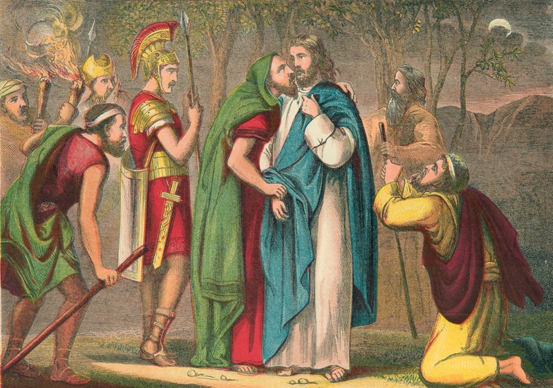 Judas traicionando a Cristo de English School