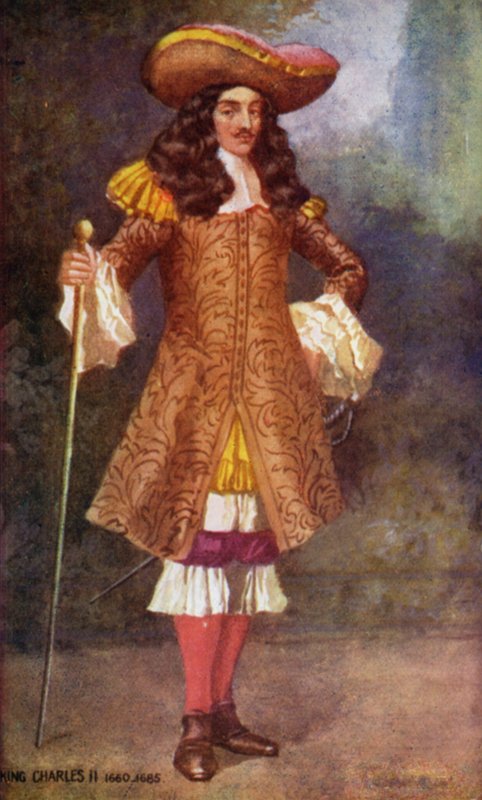 Rey Carlos II (litografía en color) de English School