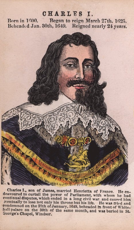 Rey Carlos I (grabado coloreado) de English School