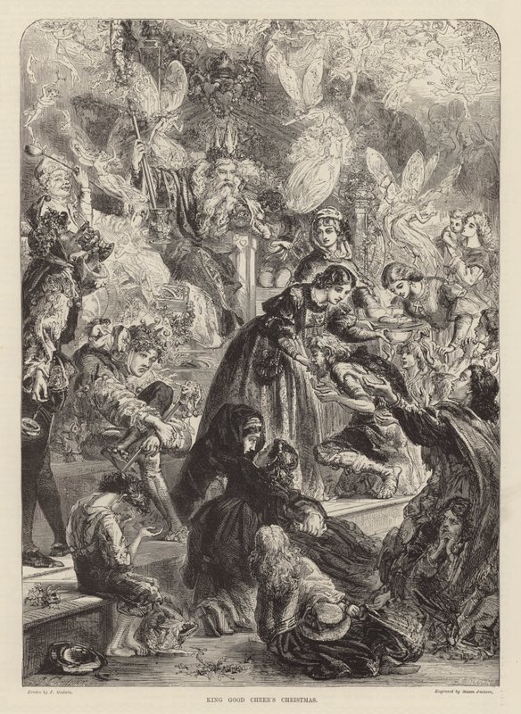 Navidad del Rey Buen Ánimo (grabado) de English School