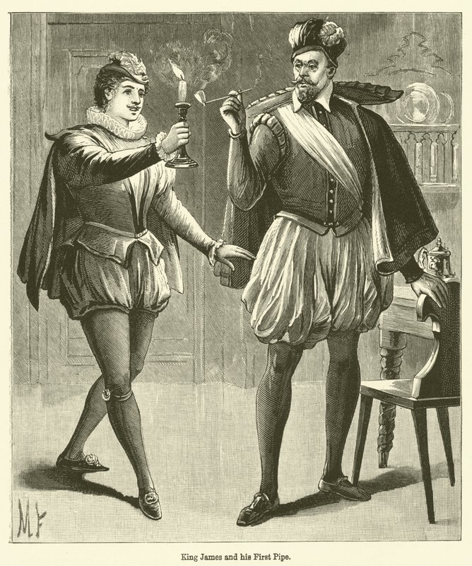 El rey Jacobo y su primera pipa de English School