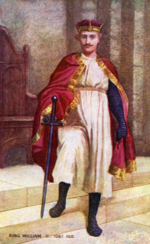 Rey Guillermo II (litografía en color) de English School
