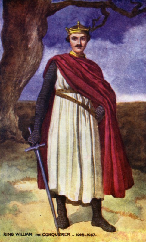Rey Guillermo el Conquistador (litografía en color) de English School