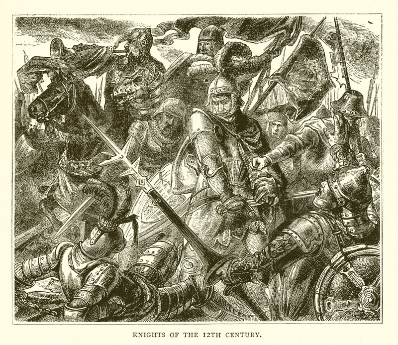 Caballeros del siglo XII de English School