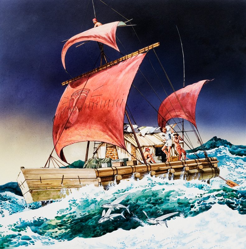 Kon-Tiki en su viaje épico de English School