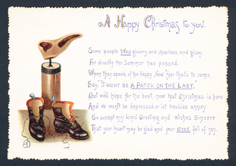 Botas de señora, Tarjeta de Navidad de English School