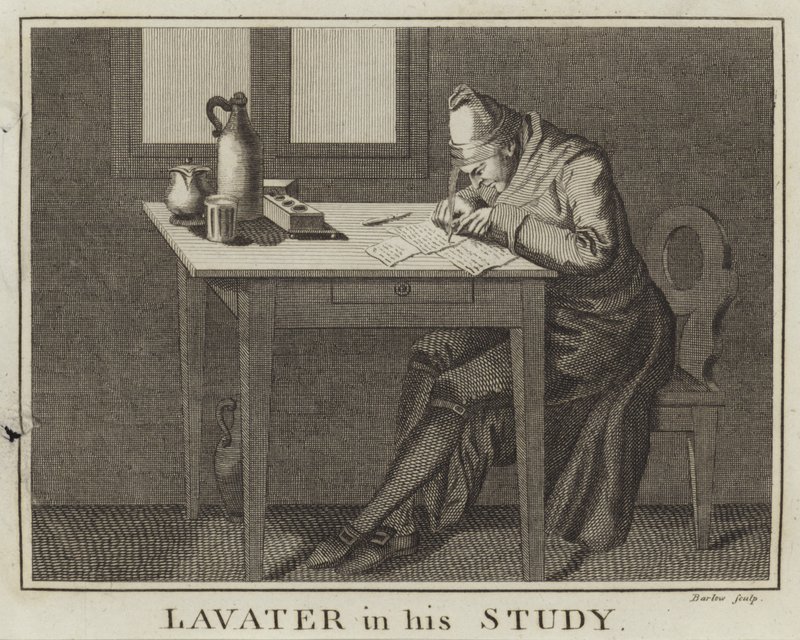 Lavater en su estudio de English School