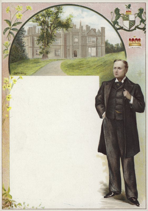 Tarjeta Liebig con Lord Rosebery de English School