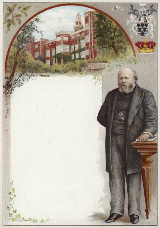 Tarjeta Liebig con Lord Salisbury de English School
