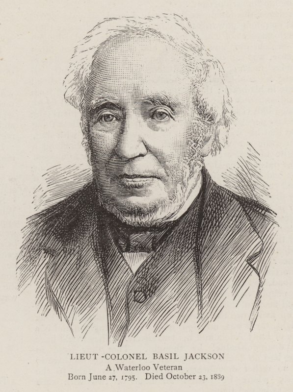 Teniente coronel Basil Jackson (grabado) de English School