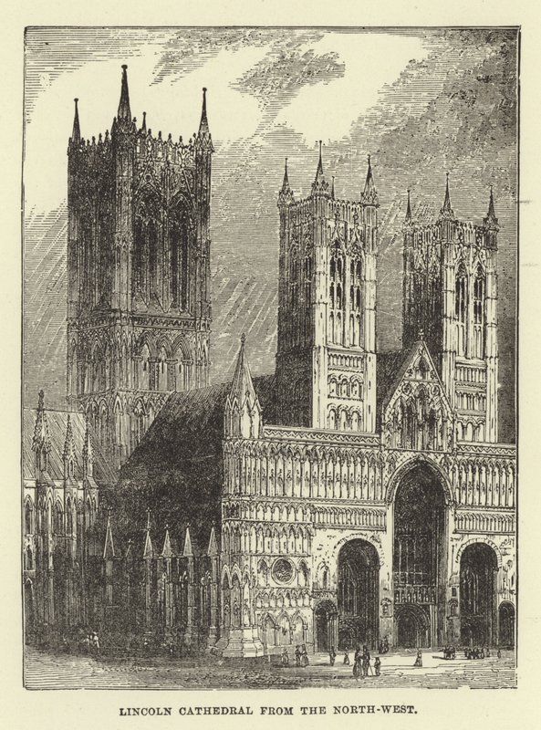 Catedral de Lincoln desde el noroeste de English School