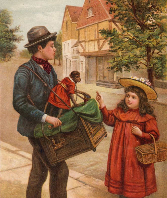 Little Bread-Winner (litografia en color) de English School