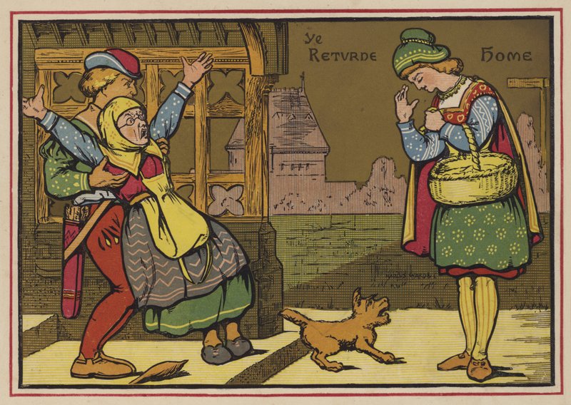 Pequeña mujer del mercado de English School