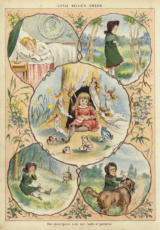 El sueño de la pequeña Nellie (cromolito) de English School