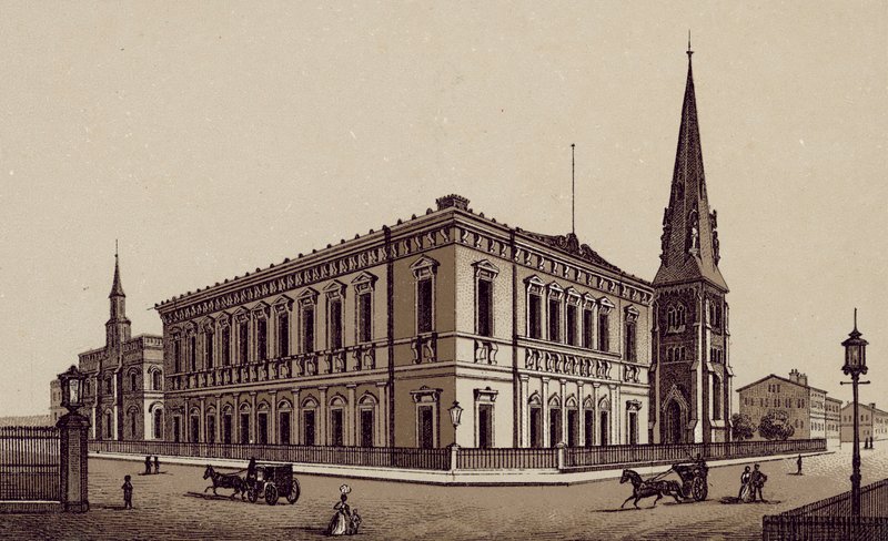 Liverpool: Philharmonic Hall (litho) de English School