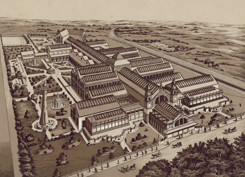 Liverpool: Shipperies Exhibition 1886 (litografía) de English School