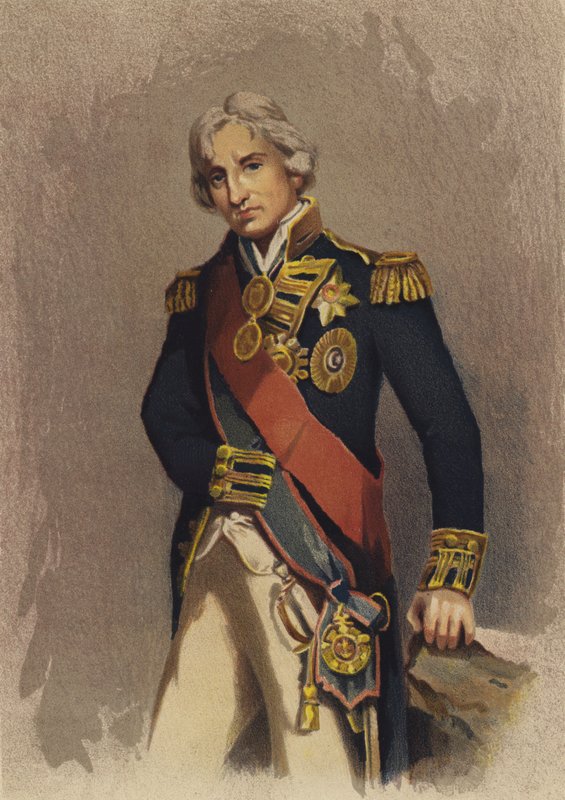 Lord Nelson (litografía en color) de English School