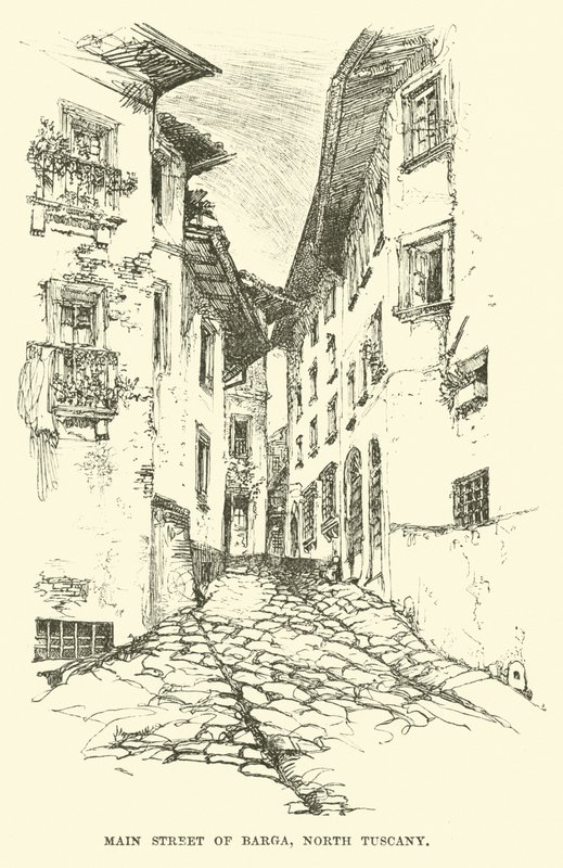 Calle principal de Barga, Norte de Toscana de English School
