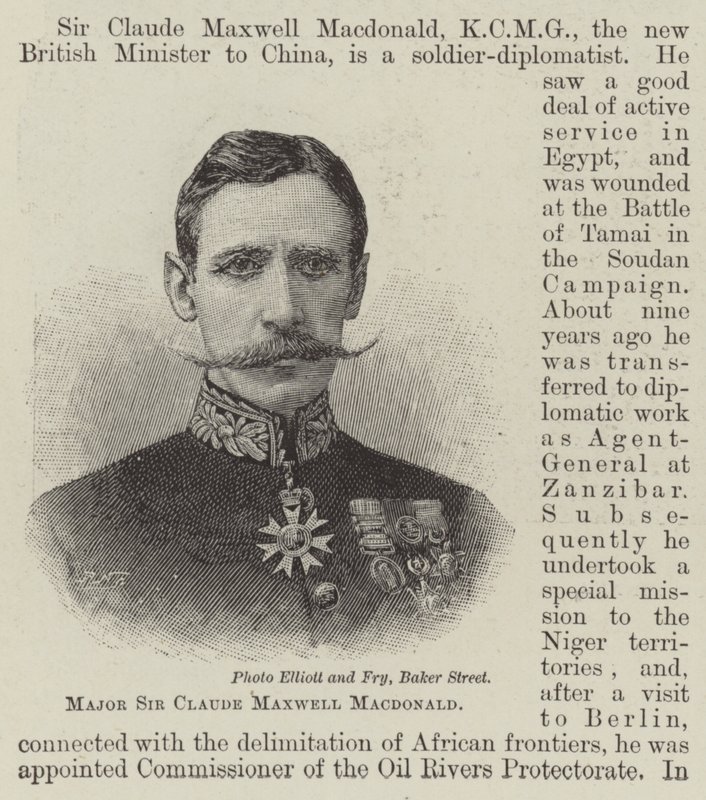 Sir Claude Maxwell Macdonald (grabado) de English School