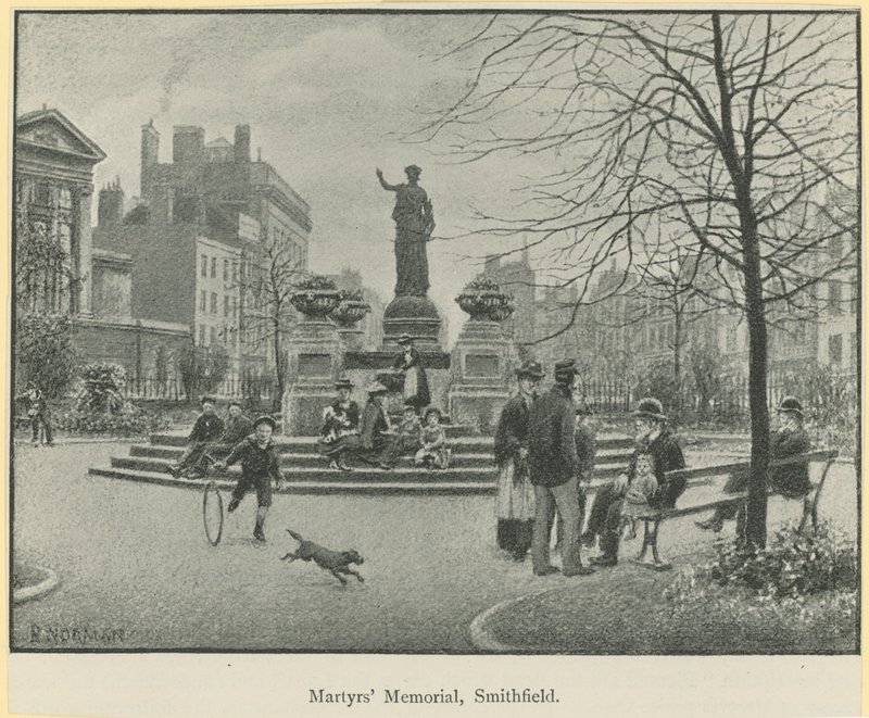 Memorial de los Mártires en Smithfield de English School