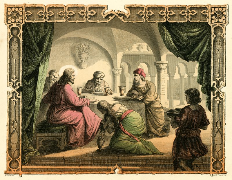 María ungiendo los pies de Jesús de English School