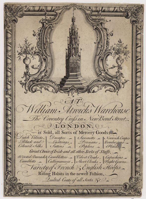 Mercero, William Atwick, tarjeta comercial de English School
