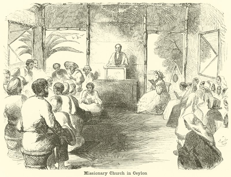 Iglesia misionera en Ceilán de English School
