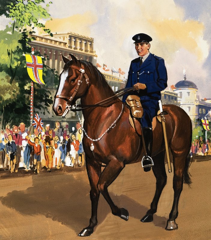 Policía montado de English School