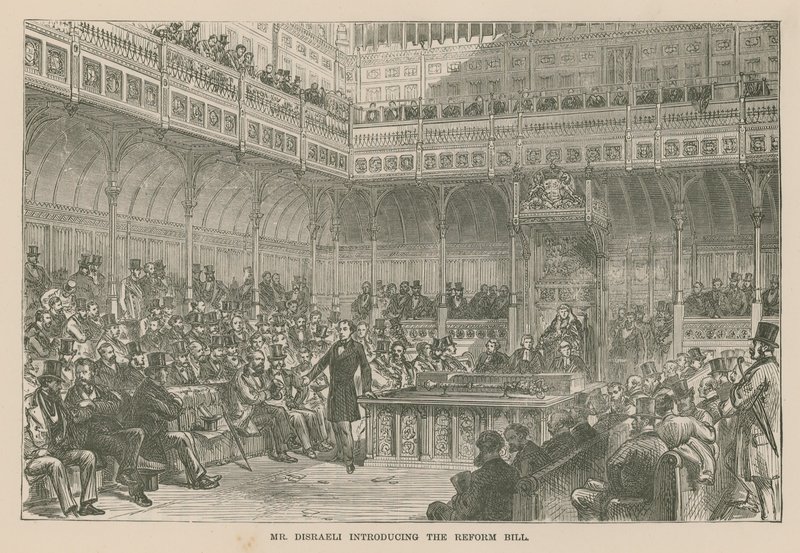 El Sr. Disraeli presentando el Proyecto de Reforma de English School