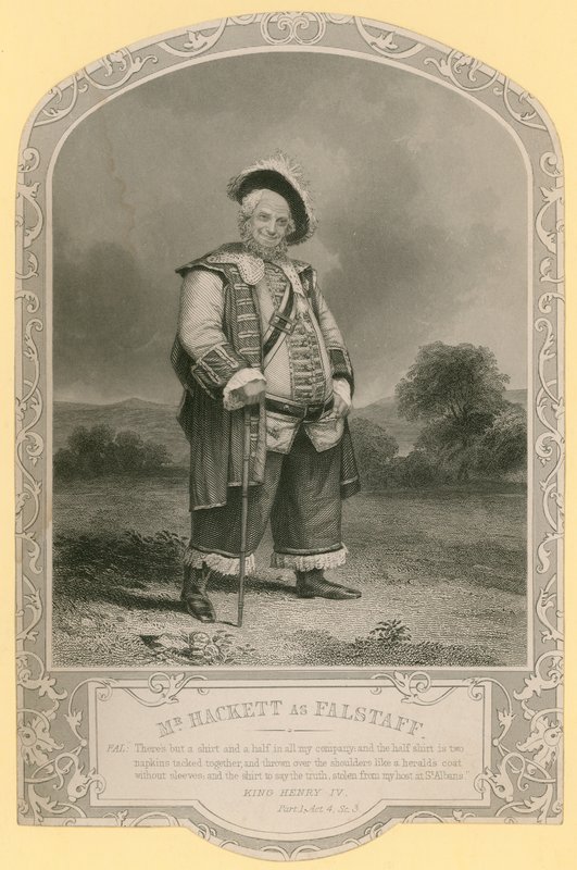 Mr Hackett como Falstaff de English School