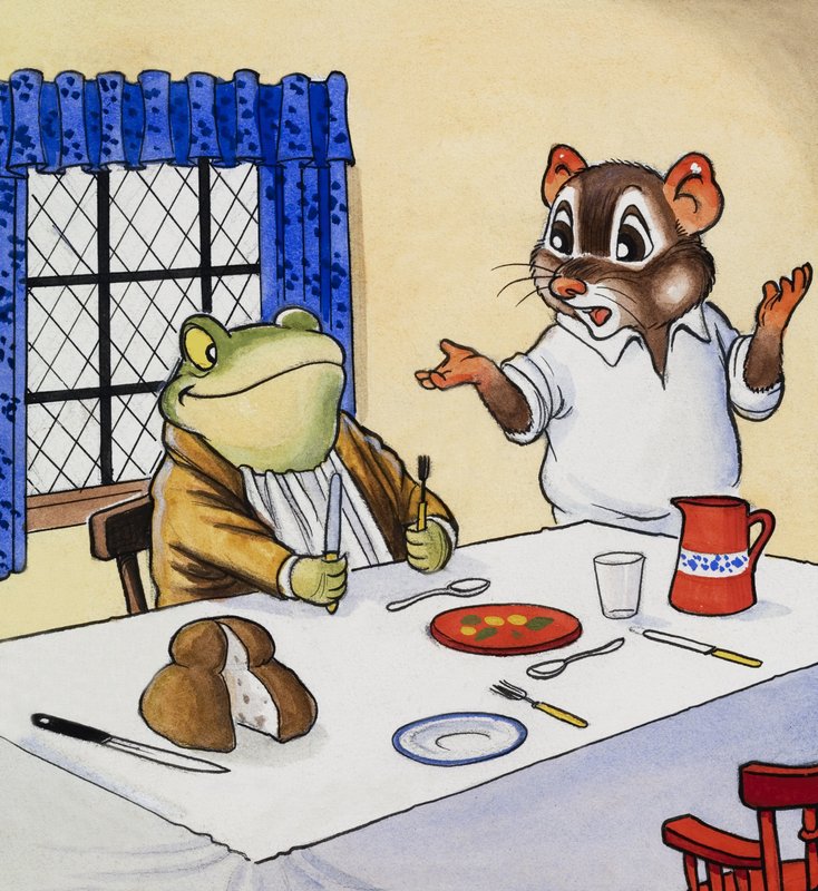 El Sr. Sapo esperando su comida de English School